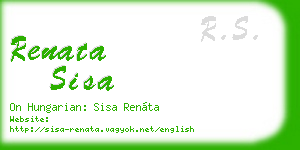 renata sisa business card
